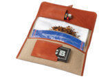 Blagues à tabac & Combo Blague à Tabac CHACOM roulante CC019 - Canvas Beige/Cuir Havane