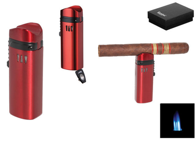 Cigar Lighters Briquet Cigare WINJET 3 Torches - Rouge satin