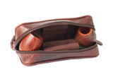 Tobacco Pouches CHACOM 2 PIPE CASE WITH POUCH CC017 - BEIGE&RETRO