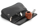 Tobacco Pouches CHACOM 2 Pipe Case with Pouch CC017 - carbon finish 