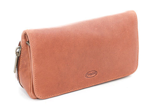 Tobacco Pouches CHACOM 2 pipe case with pouch CC022 - Tan