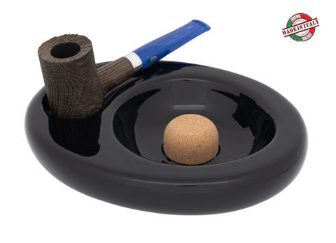 Ashtray & Tobacco jars CHACOM Ceramic Pipe Ashtray for 1 Pipe - CC608 Black