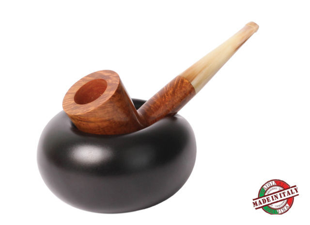 Tobacco Jar & Pipe stand CHACOM Ceramic Pipe Holder CC605 - Black 