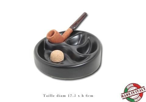 Tobacco Jar & Pipe stand CHACOM Pipe Ashtray CC604 - black 