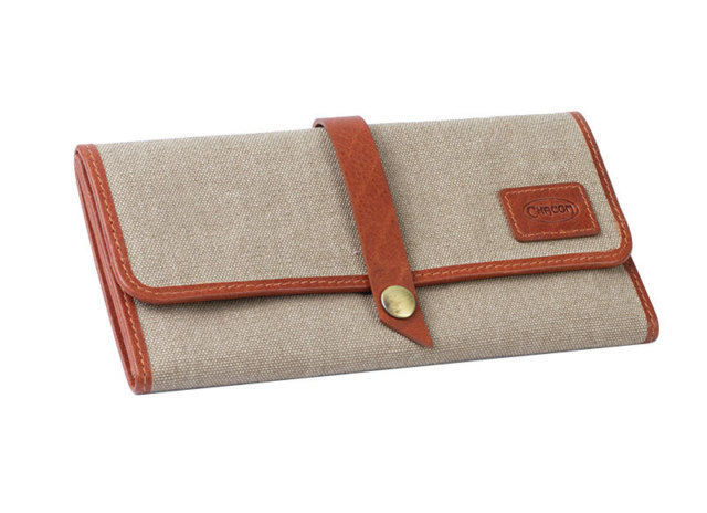 Tobacco Pouches CHACOM Tobacco Pouch CC019 - Beige Canvas & Leather