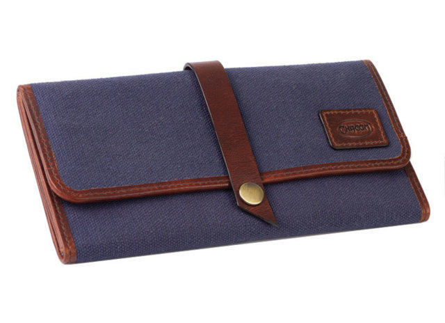 Tobacco Pouches CHACOM Tobacco Pouch CC019 - Blue canvas&Leather 