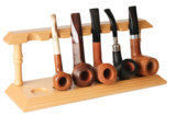 Tobacco Jar & Pipe stand CHACOM Wooden Pipe Rack - CC306 nature