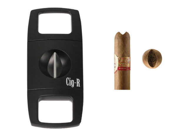 Cigar Cutters Cig-R V-Cut Cigar Cutter - Black