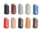 Classic lighters Display of 12 leather cases for "Mini Bic" lighters