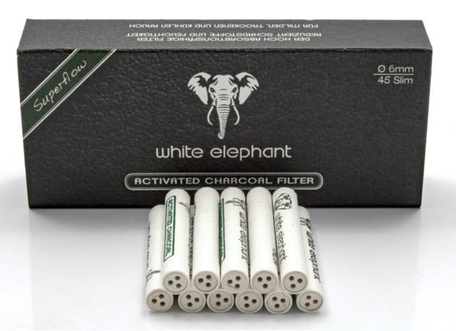 Consommables FILTRES 6MM WHITE ELEPHANT EN CHARBON ACTIF