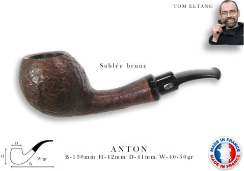 Anton by Tom Eltang Pipe CHACOM Anton - Brown sandblasted