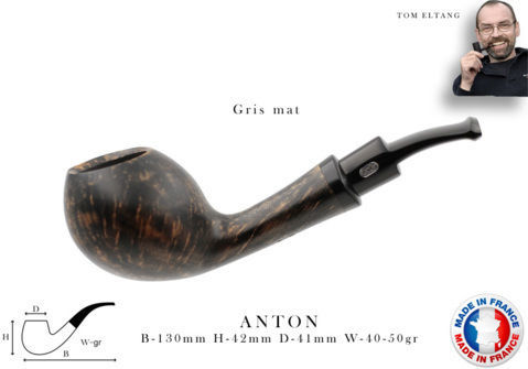 Anton by Tom Eltang Pipe CHACOM Anton - Matte grey 