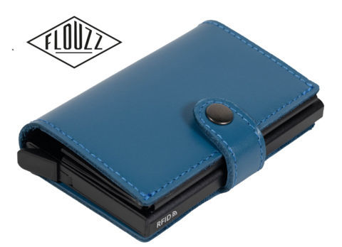 Porte-cartes RFID FLOUZZ Porte Cartes FLOUZZ Bleu - Système RFID