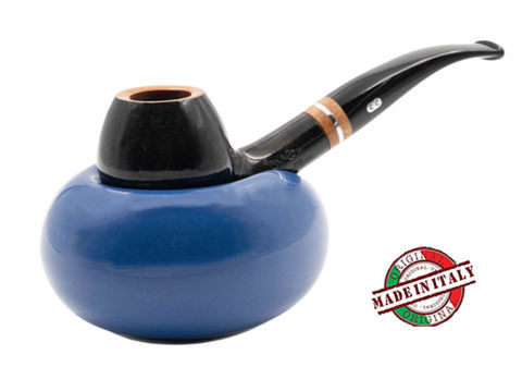 Tobacco Jar & Pipe stand Porte-pipe CHACOM céramique - Bleu Clair