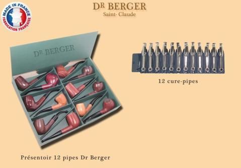DR BERGER Présentoir de 12 pipes DR BERGER