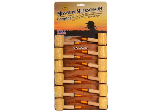 Pipes maïs classiques Présentoir de 12 pipes Maïs Missouri Meerschaum