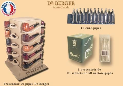 DR BERGER Présentoir de 20 pipes DR BERGER