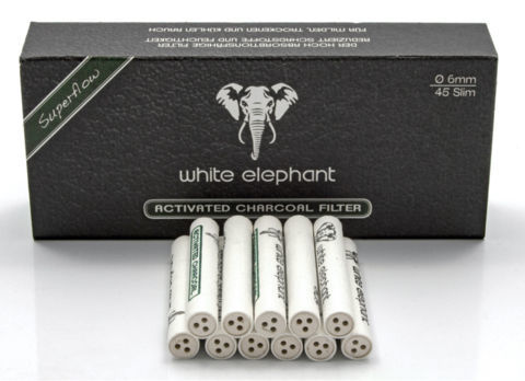 Consumables WHITE ELEPHANT 6MM ACTIVATED CHARCOAL FILTERS 