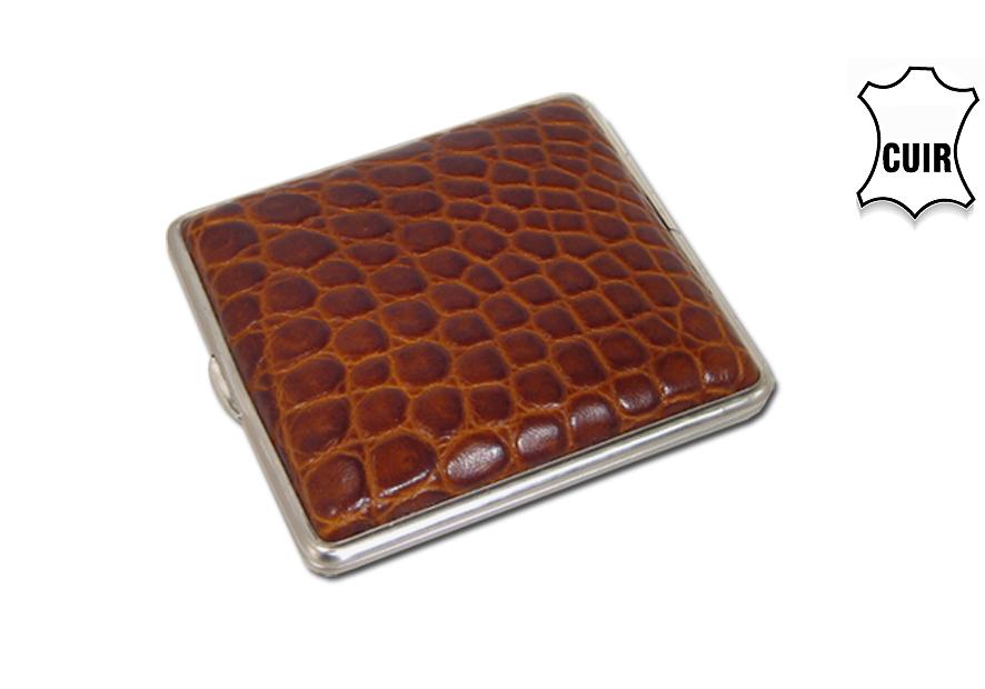 Cigarette Case For Men, Metal Cigarette Case Holder With Pu Leather Cover,  Ultra-slim Tobacco Box Pocket Carrying Cigarette | Fruugo QA