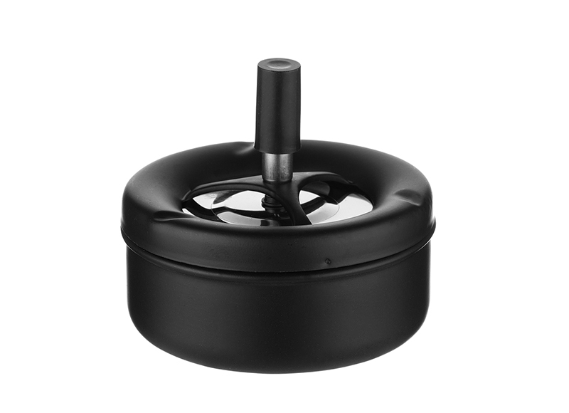 Cendrier Poussoir en mtal noir mat - ACCESSOIRES - Accessoires Cigarettes  - Cendriers - Cendriers de Table